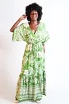 Vestido Dwz Estampado Manga Morcego