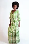 Vestido Dwz Estampado Manga Morcego