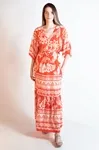 Vestido Dwz Estampado Manga Morcego