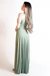 Vestido Dwz Liso Longo Gola Alta