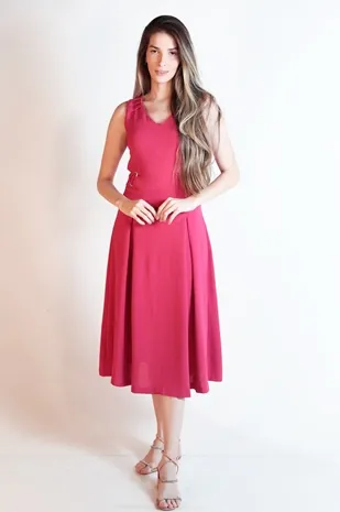 Vestido Dwz Midi Com Fivela