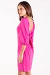 Vestido Dwz Curto Liso Com Amarracao Nas Costas