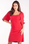 Vestido Dwz Curto Liso Com Amarracao Nas Costas
