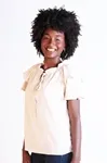 Blusa Dwz Lisa Manga Curta Babado Com Amarracao