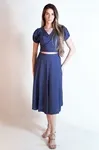 Conjunto Dwz Cropped e Saia Lisa
