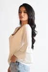 Blusa Dwz Lisa Manga 3/4 Babado