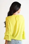Blusa Dwz Lisa Manga 3/4 Babado