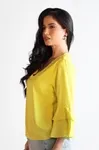 Blusa Dwz Lisa Manga 3/4 Babado