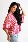 Blusa Dwz Estampada Manga Morcego