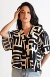 Blusa Dwz Estampada Manga Morcego