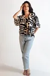 Blusa Dwz Estampada Manga Morcego
