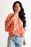 Blusa Dwz Estampada Manga Morcego