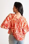 Blusa Dwz Estampada Manga Morcego