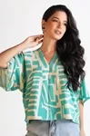 Blusa Dwz Estampada Manga Morcego