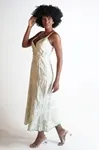 Vestido Dwz Alcas Finas Linho Bordado Estampado