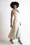 Vestido Dwz Alcas Finas Linho Bordado Estampado