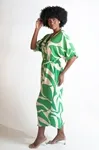 Macacao Dwz Estampado Com Elastico Na Cintura Em Crepe