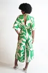 Macacao Dwz Estampado Com Elastico Na Cintura Em Crepe
