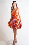 Vestido Dwz Curto Com Alca Estampado