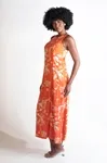 Vestido Dwz Longo Sem Manga Estampado