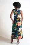 Vestido Dwz Longo Sem Manga Estampado