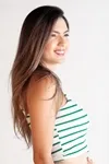 Cropped Dwz Listrado Sem Manga