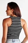 Cropped Dwz Listrado Sem Manga