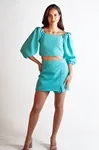 Cropped Dwz Linho Manga Longa