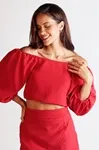 Cropped Dwz Linho Manga Longa