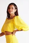 Cropped Dwz Linho Manga Longa