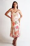 Vestido Dwz Mid Estampado com Babado