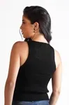 Blusa Dwz Sem Manga De Tricot