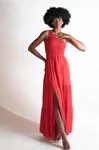 Vestido Dwz Midi Um Ombro Liso