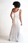 Vestido Dwz Midi Um Ombro Liso