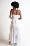 Vestido Dwz Midi Com Alca Com Detalhe Busto Liso