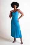 Vestido Dwz Midi Com Alcas Liso