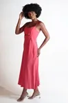 Vestido Dwz Midi Com Alcas Liso