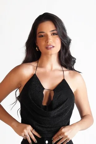 Cropped Dwz Lurex Frente Unica