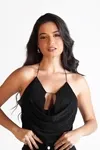 Cropped Dwz Lurex Frente Unica