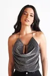 Cropped Dwz Lurex Frente Unica