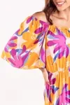 Vestido Dwz Estampado Longo Ombro a Ombro