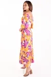 Vestido Dwz Estampado Longo Ombro a Ombro