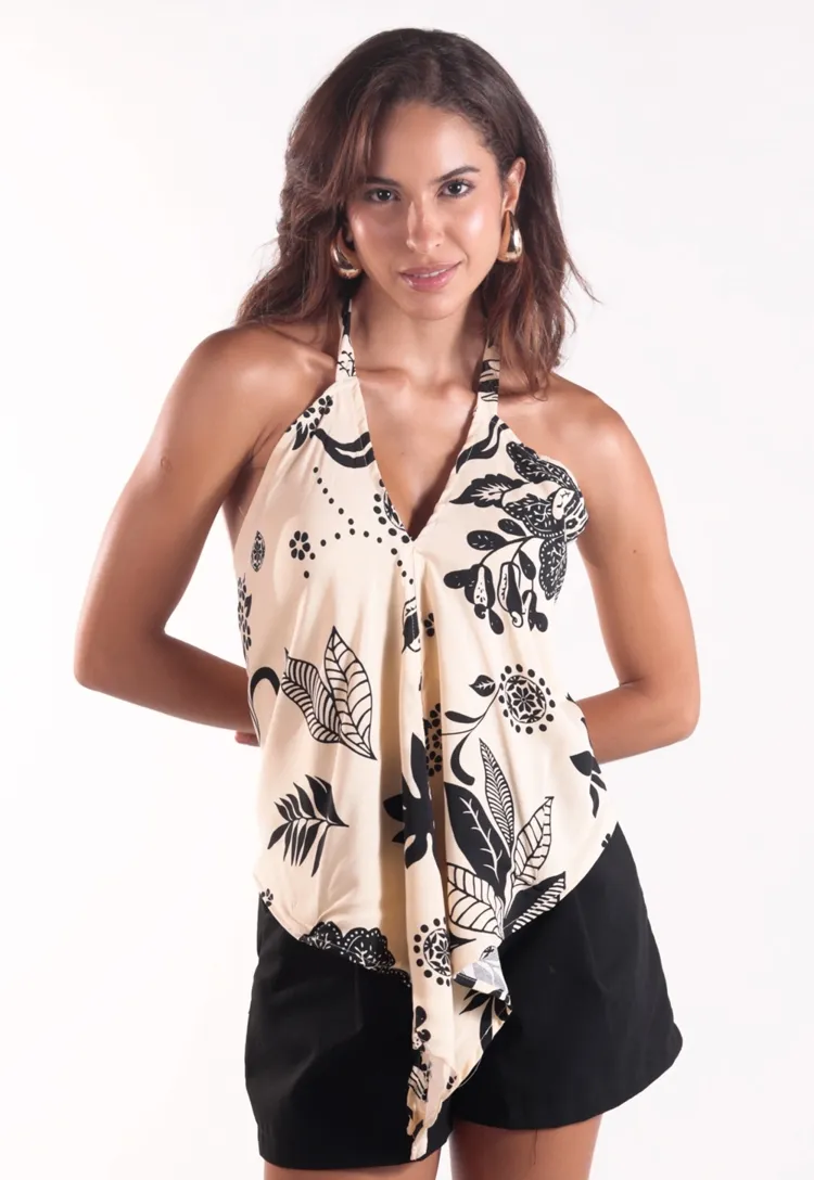 Cropped Dwz Estampado Frente Unica