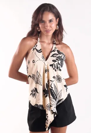 Cropped Dwz Estampado Frente Unica