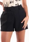 Short Dwz Linho Com Cinto Liso