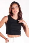 Cropped Dwz Linho Com Recorte Lisa