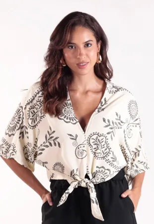 Blusa Dwz Estampada Amarracao
