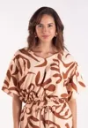 Cropped Dwz Estampado com Elastico  na Cintura