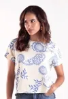 Blusa Dwz Manga Curta Estampada