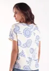 Blusa Dwz Manga Curta Estampada